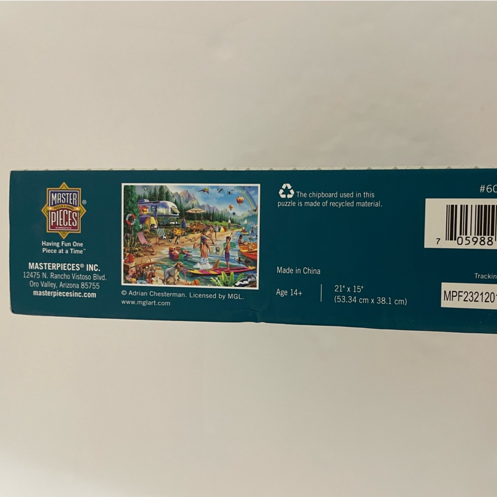 New DAY AT THE LAKE 300 Pc Jigsaw Puzzle Adrian Chesterman Artist MasterPieces - Picture 5 of 5